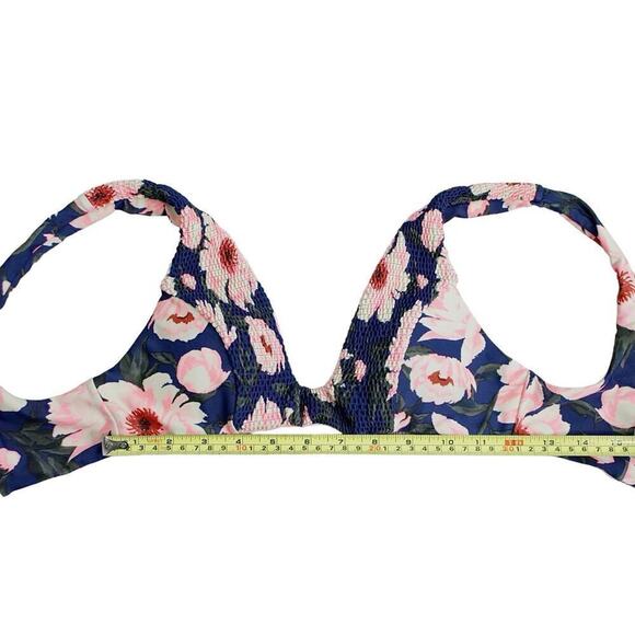 Tori Praver Hawaiian Inspired Floral Bikini Top Swim XS‎ Beach Vacation Coastal - Picture 3 of 6